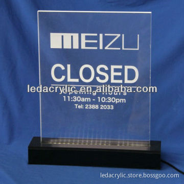 LED Acrylic Edge-Lit Sign Base